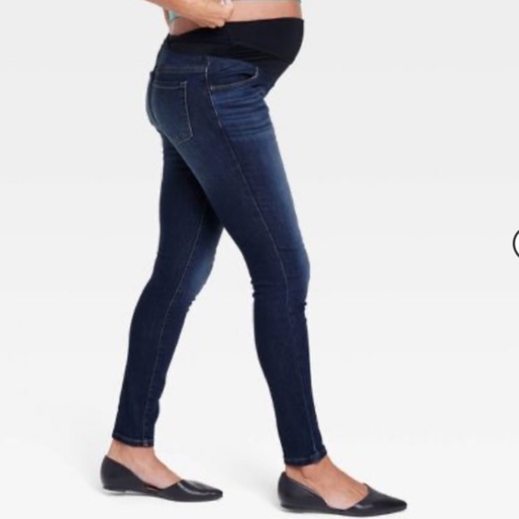 Isabel by Ingrid & Isabel Maternity Jean High Over Belly Back Crossover Panel - Picture 3 of 14